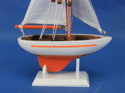 Buy Wooden Orange Pacific Sailer Model Sailboat Decoration 9in Model