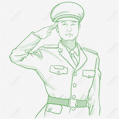 Child Soldier Saluting Clipart Black And White