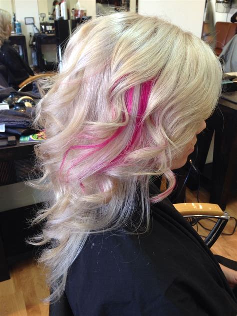 Clip in hair platinum ash blonde (60) clip in platinum ash blonde (60) clip in. Platinum blonde with pink | Pink blonde hair, Ash hair ...