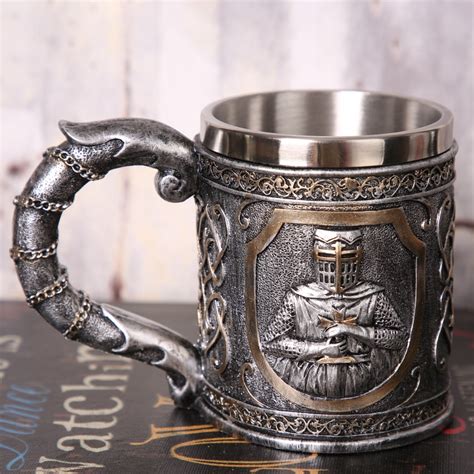 3d Personalized Warrior Beer Mug Original Cool Mug Unique Knight Cup