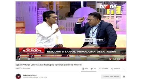 Apakah dlm karena persus komdis seharusnya venn perum ada kaidah ttg tingkah laku? Debat Panas soal Unicorn, Adian Napitupulu dan Miftah ...