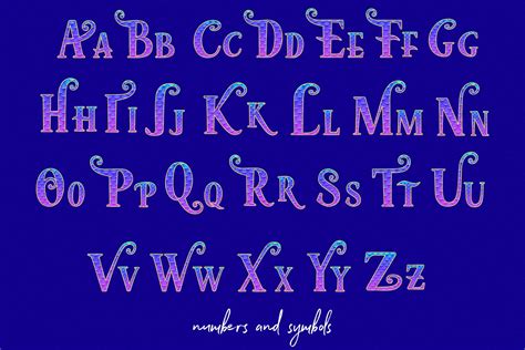 Little Mermaid Font Letters 412472 Printables Design Bundles