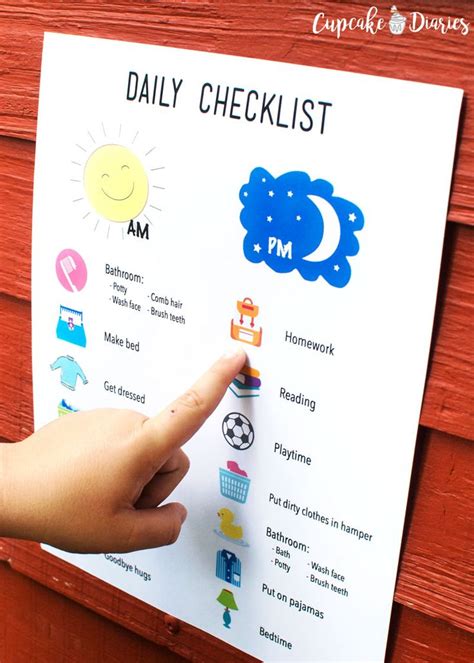 The lesson is aimed at introducing new words connected with daily routine, boosting children's listening, speaking, reading and writing skills. Printable Daily Checklist for Kids | Chores for kids ...