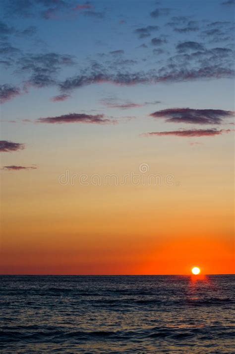 Amazing Sea Sunset The Sun Waves Clouds Stock Photo Image Of