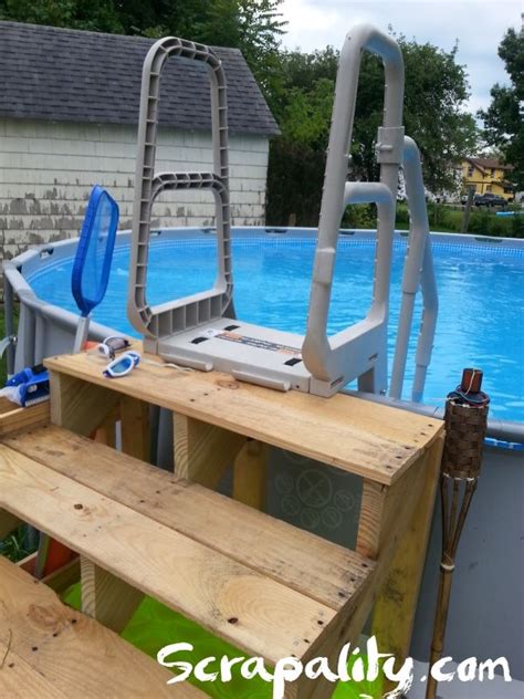 Pallet Pool Steps Top More Above Ground Pool Steps Above Ground Pool