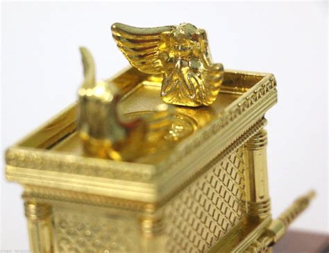 Gold Jewish Ark Of The Covenant Testimony Copper Base Replica