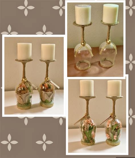 Upside Down Wine Glass Candle Holder Diy Candle Holders Wine Glass