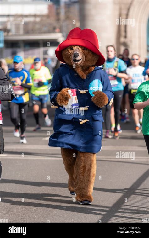 Runner In Paddington Bear Costume Fancy Dress Running In The Vitality