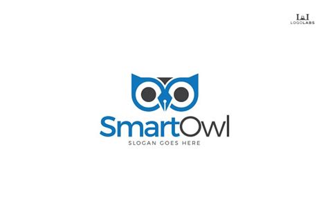 Smart Owl Logo Creative Illustrator Templates Creative Market