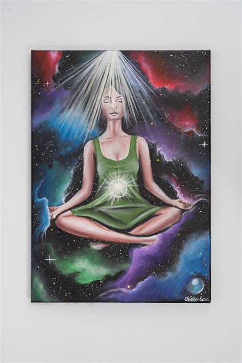 obra original despertar espiritual meditaciones pintura etsy