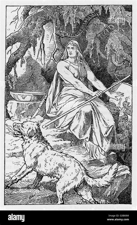 Hel Daughter Of Loki And Goddess Of The Underworld Stock Photo Alamy