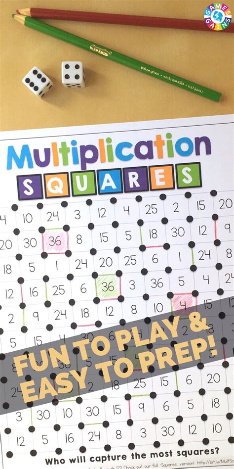 Multiplication Squares Game — Games 4 Gains