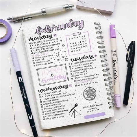 Purple Bullet Journal Spreads My Inner Creative Bullet Journal Aesthetic Bullet Journal