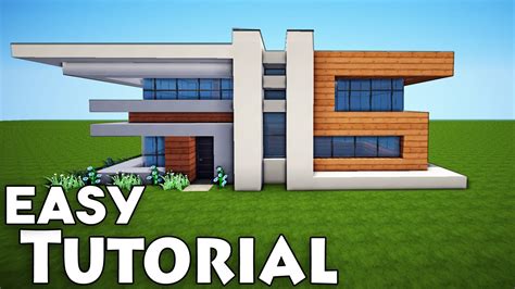 Minecraft Small Easy Modern House Tutorial How To Build A House