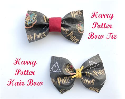Harry Potter Hair Bow And Bow Tie Headband Bowtie Harry Etsy Uk