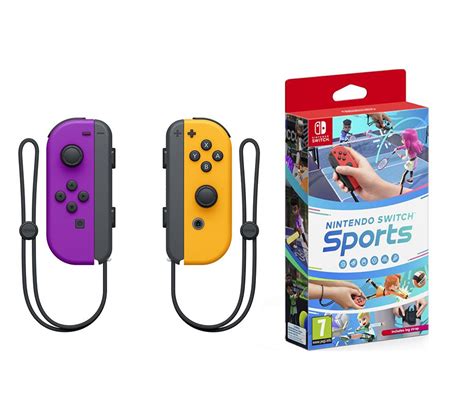 Nintendo Switch Joy Con Wireless Controllers And Sports Bundle Purple