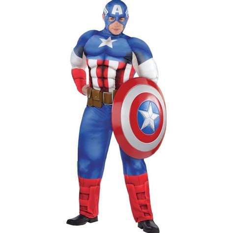 Adult Captain America Muscle Costume Plus Size Party City