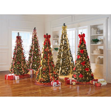 Fully Decorated Pre Lit 6 Ft Pop Up Christmas Tree Christmas Trees