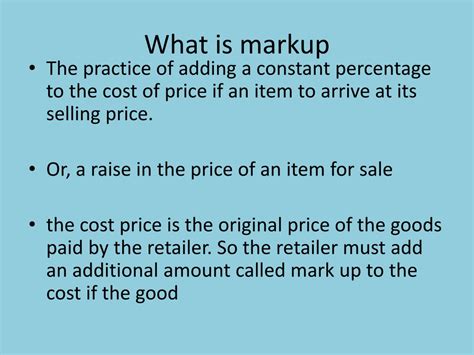 Ppt Markup Markdown Inventory Management Powerpoint Presentation