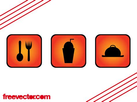 Foods And Drinks Icons Vector Art And Graphics