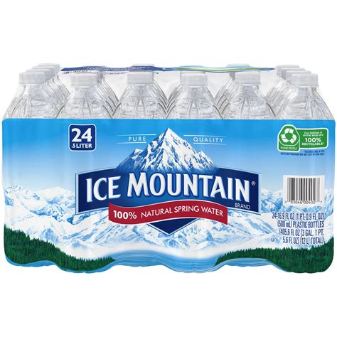 Ice Mountain Brand 100 Natural Spring Water 24 169 Fl Oz Bottles