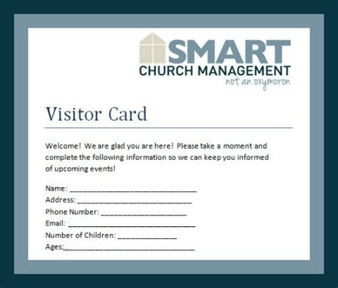 Thanks for visiting with us follow up postcard. Free Church Forms