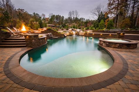 Beautiful Freeform Pool Transitional Pool Charlotte By Vue