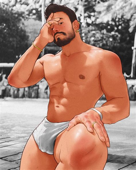 Rule 34 Alejo Ospina Beard Bulge Damnarts Dick Print Gay Pornstar