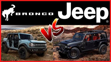 2021 Ford Bronco Vs 2022 Jeep Wrangler Rubicon 392 Youtube