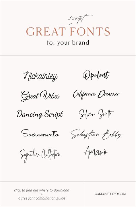 Great Script Fonts For Your Brand A Free Guide For Great Font