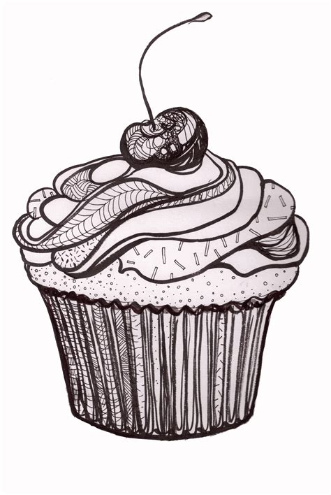 Drawing Cupcake - ClipArt Best
