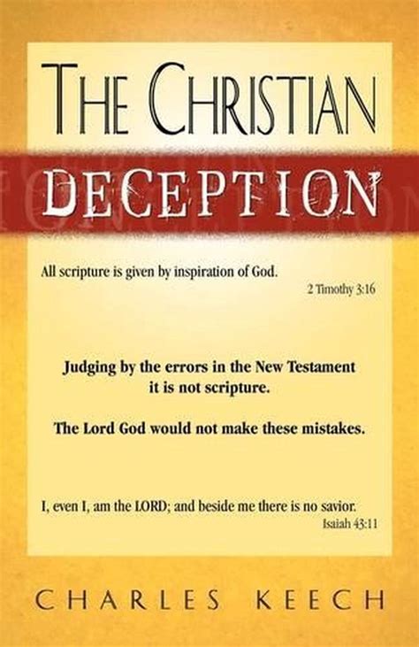 The Christian Deception By Charles Keech English Paperback Book Free
