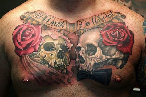 Learn about the story of tattoos are one of the best ways to express yourself, and many people consider the chest to be the the roses seem to comfort the anchor while the anchor offers protection to the softness of the flowers. Skulls and red roses chest tattoo - | TattooMagz › Tattoo ...