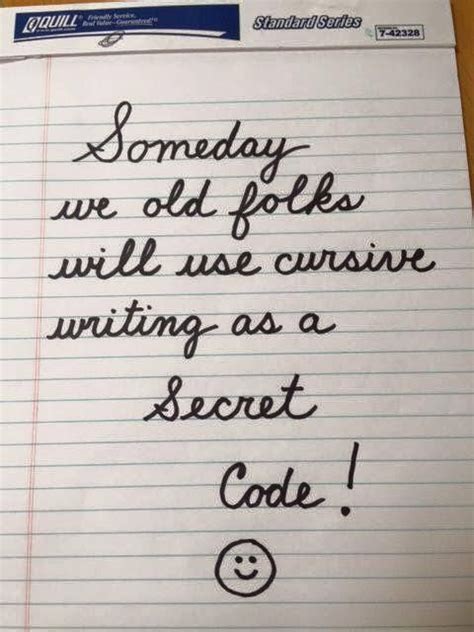 In order to write cursive letters, you can practice using the worksheet below, learning how to connect words together in a flowing style. Someday we old folks will use cursive writing as a Secret ...