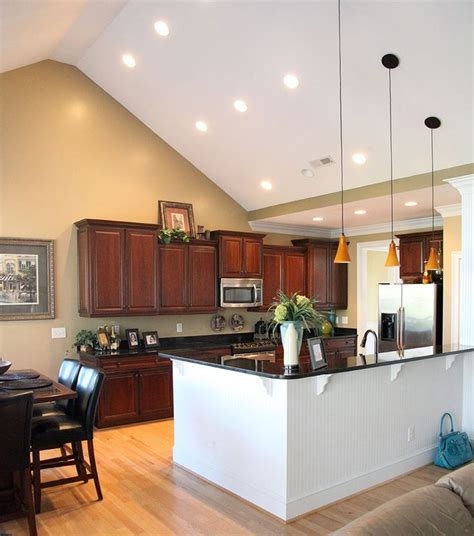 Recessed Lighting Vaulted Ceiling Kitchen Vaulted Ceiling Kitchen