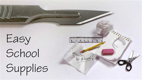 Quickeasy Miniature School Supplies Polymer Clay Mixed Media