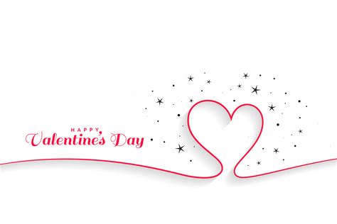 Minimal Line Hearts Valentines Day Background Download Free Vector