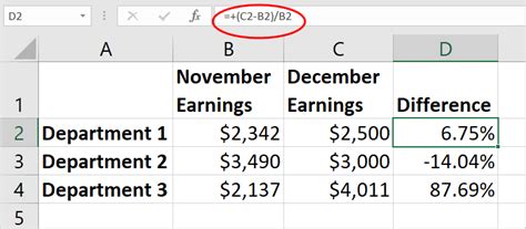 How To Calculating Percentages With Formulas In Excel Excel Examples