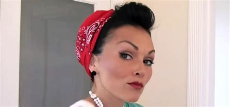 How To Style And Put Your Hair In A Bandana Retro Pin Up Style