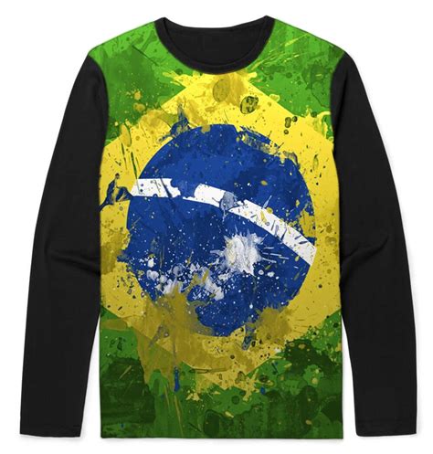 Bandeira Do Brasil Na Manga Da Camisa