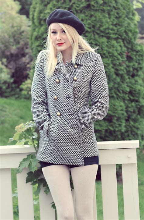 White Opaque Tights Beret Cute Fashion Retro Inspired Fashion Fashion