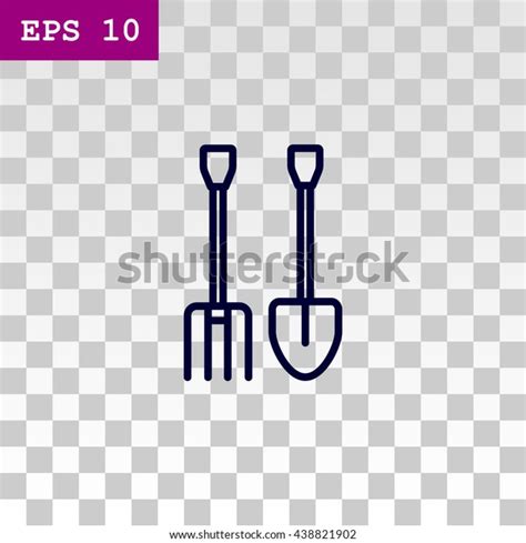 Pitchfork Shovel Icon Stock Vector Royalty Free 438821902