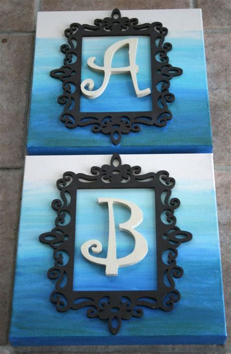 Framed Letter Canvas By Fromcapemaywithlove On Etsy 4200 Framed