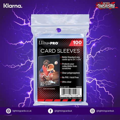 Ultra Pro Standard Soft Sleeves 100pk 100 Count Lightning Cards
