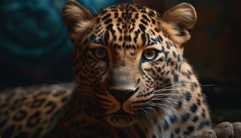 Premium AI Image Close Up Portrait Of Majestic Bengal Tiger Staring