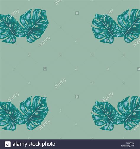 Exotic Tropical Background Seamless Indigo Tropical Pattern With