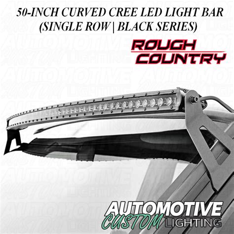 50 inch curved cree led light bar single row black series automotive custom lighting