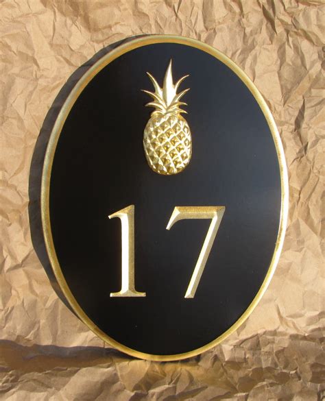 # 17 Oval Address Sign - Creative Carved Signs