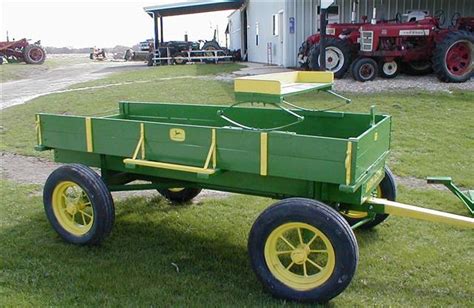 John Deere Farm Or Parade Wagon With Spoke Wheels And Spring Seat For Sale