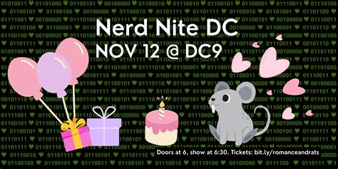Nerd Nite Dc On 111222 Romance Rats And Really Tasty Cake